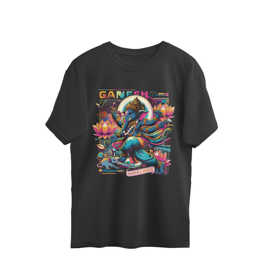 Shri Ganesha's Grace Oversized T-Shirt