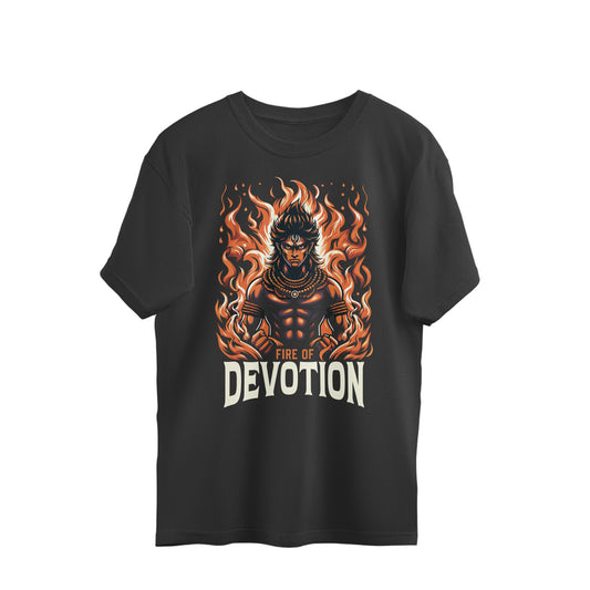 Fire of Devotion Oversized T - Shirt