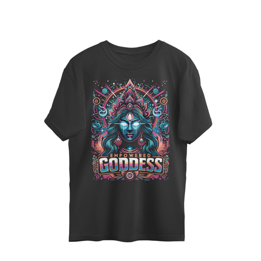 Maa Durga Ji - Empowered Goddess Oversized T - Shirt