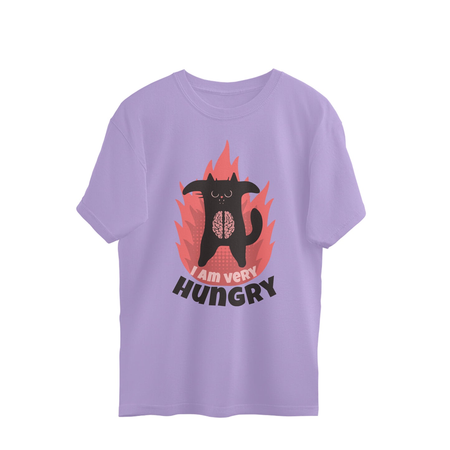 Hungry Meow Oversized T - Shirt