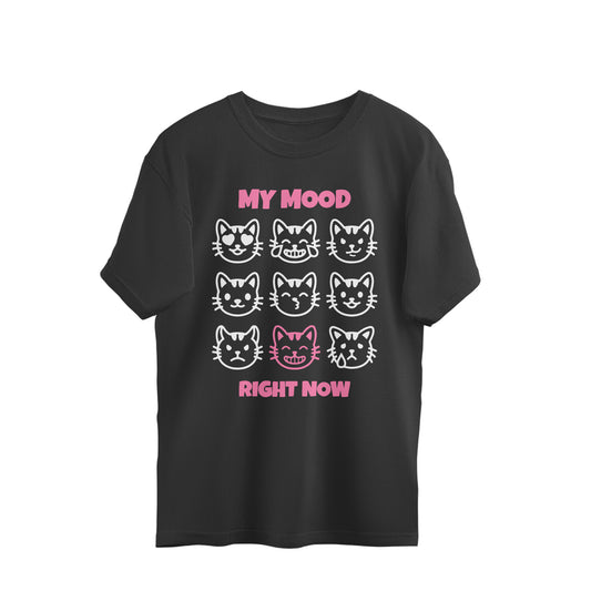 Meow Mood Oversized T - Shirt